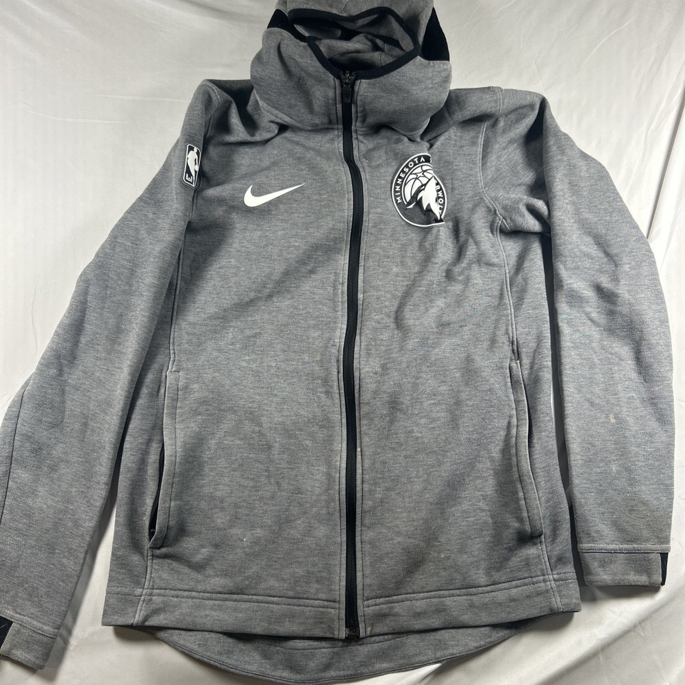Minnesota Timberwolves Hoodie Women S Grey Nike NBA Showtime Zip Basketball NBA